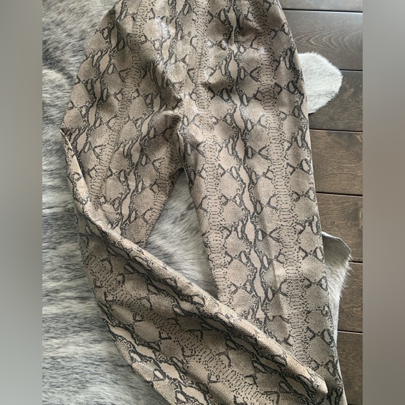 Python print leather pants by MargaretM. Looks like real snakeskin, S-8 - Picture 1 of 5